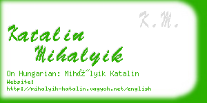 katalin mihalyik business card